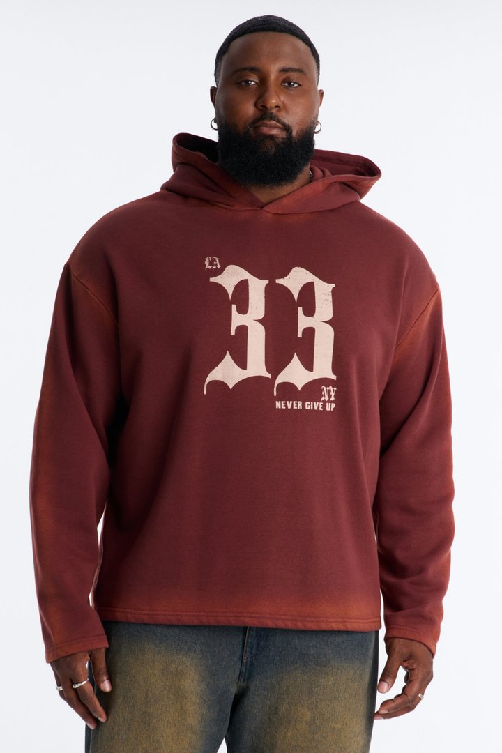 Substance 33 Hoodie - Burgundy/combo