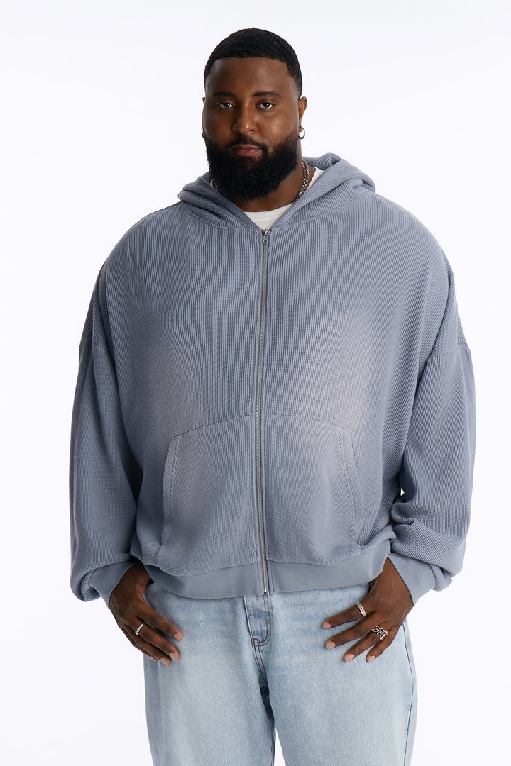 Modern Wash Zip Up Hoodie - Grey