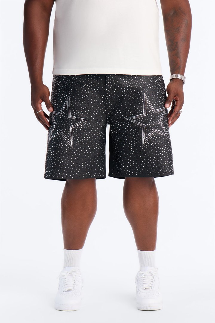 Relaxed Sidus Faux Leather Short - Black