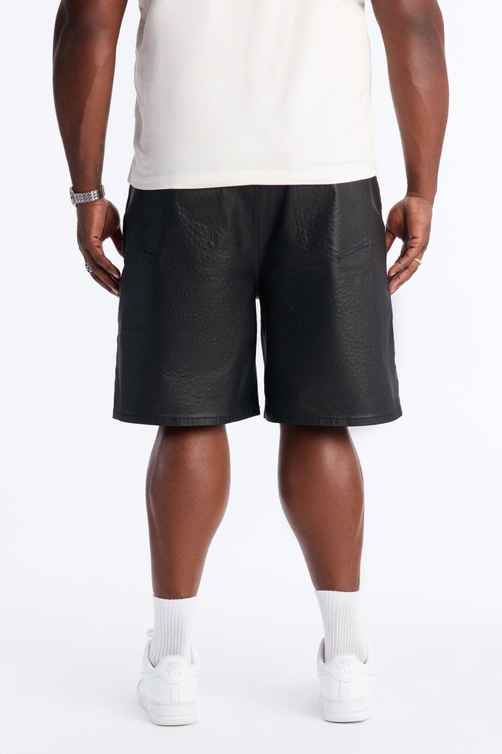 Relaxed Sidus Faux Leather Short - Black