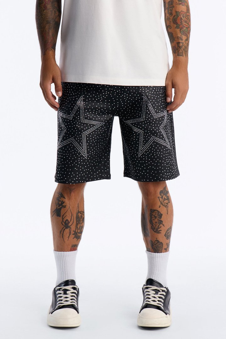 Relaxed Sidus Faux Leather Short - Black