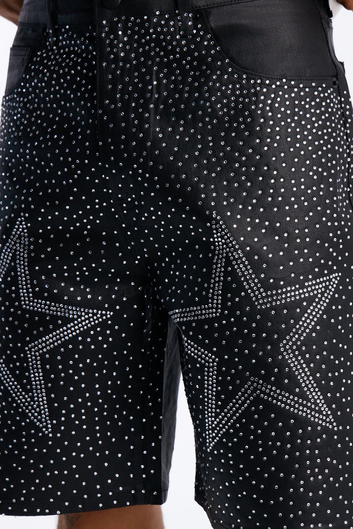 Relaxed Sidus Faux Leather Short - Black