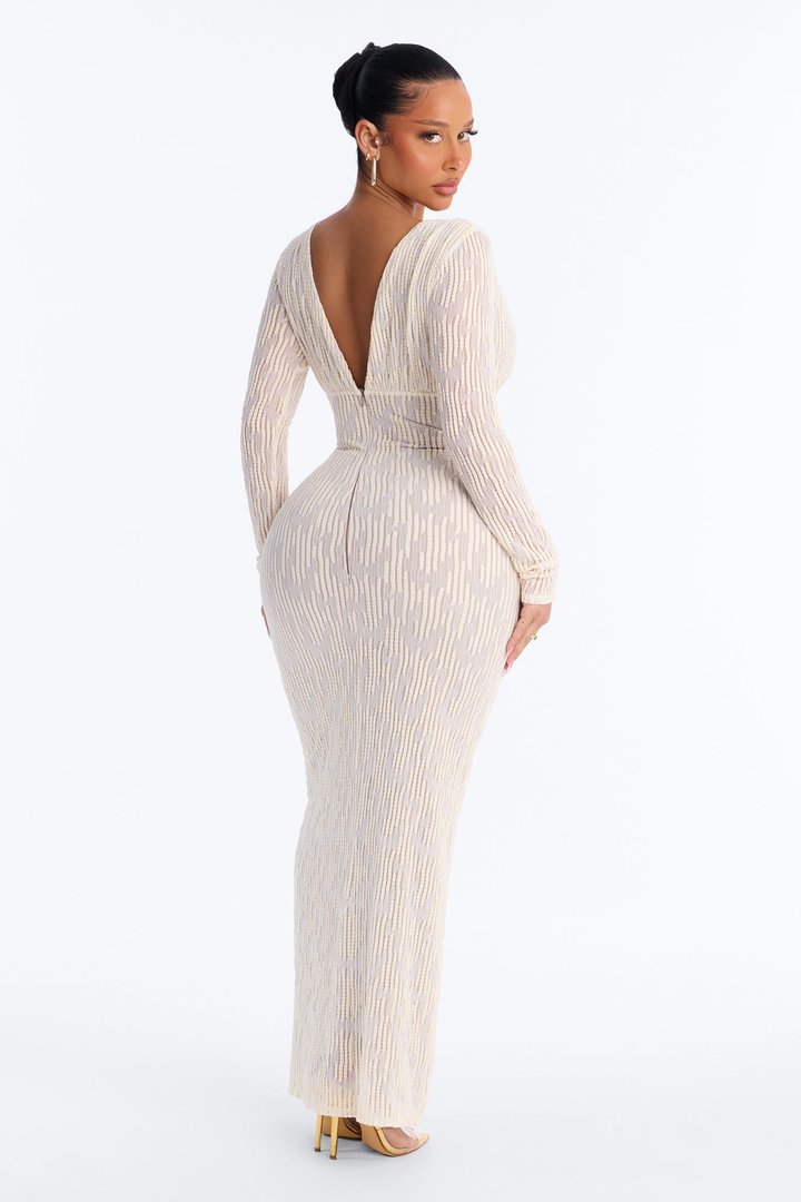 Soft Girl Era Maxi Dress - Cream