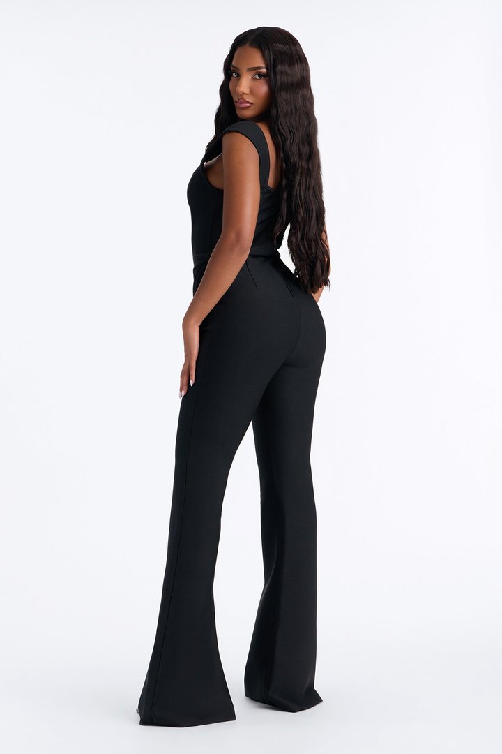 Locked In Bandage Jumpsuit - Black