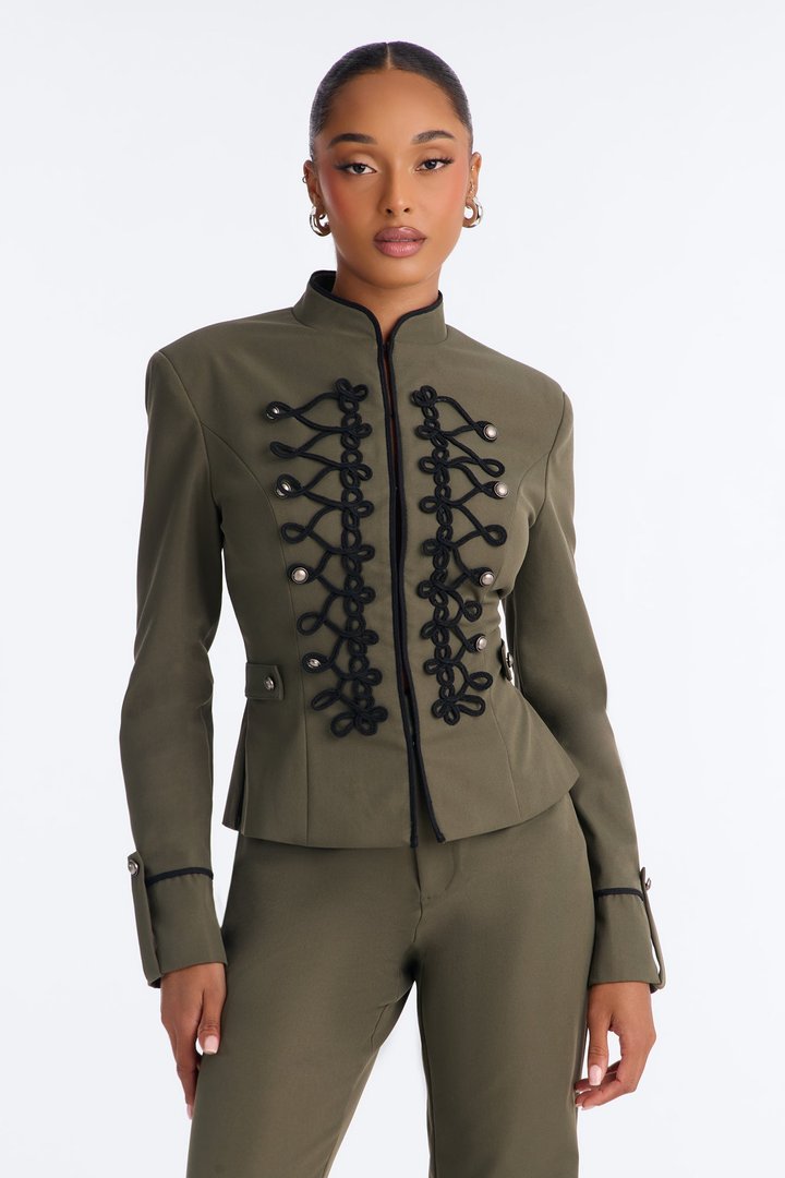In High Demand Twill Utility Pant Set - Olive