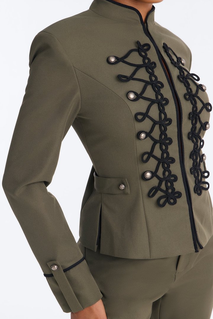 In High Demand Twill Utility Pant Set - Olive