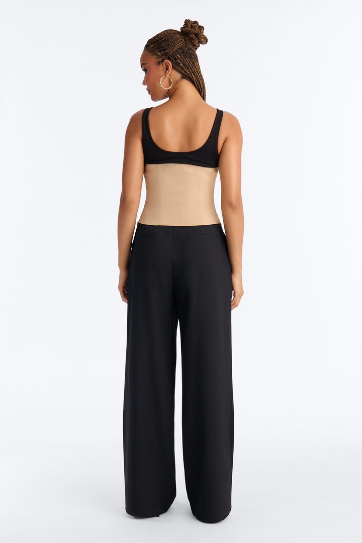 Maura Wide Leg Pant Set - Black