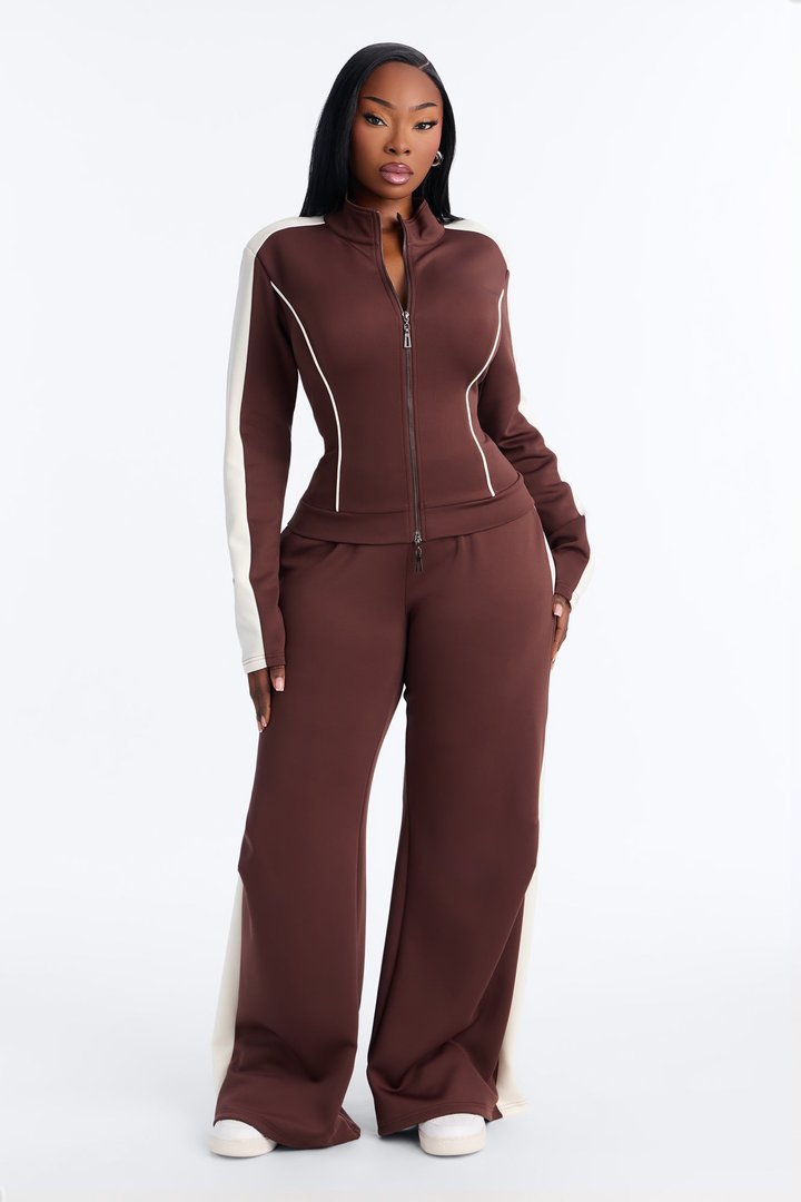 All In One Track Pant Set - Chocolate