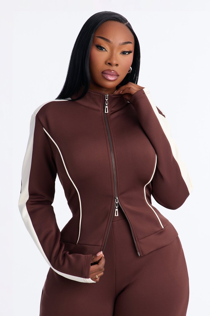 All In One Track Pant Set - Chocolate