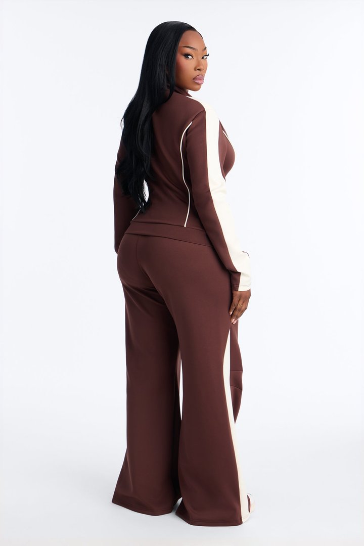 All In One Track Pant Set - Chocolate