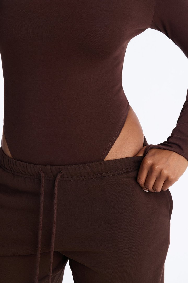 Natalie French Terry Pant Set - Chocolate