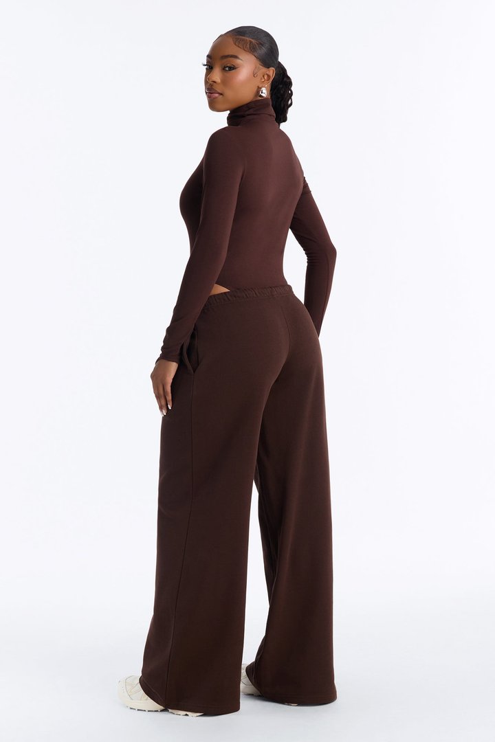 Natalie French Terry Pant Set - Chocolate