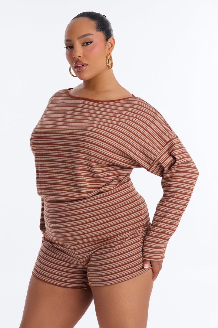 Hailey Cinched Waist Short Set - Rust
