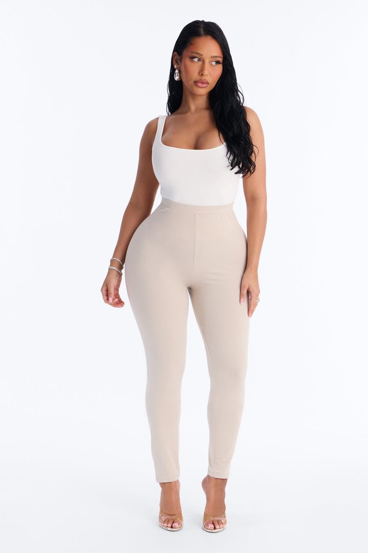 Quinn High Rise Everyday Cotton Legging 29″ - Stone