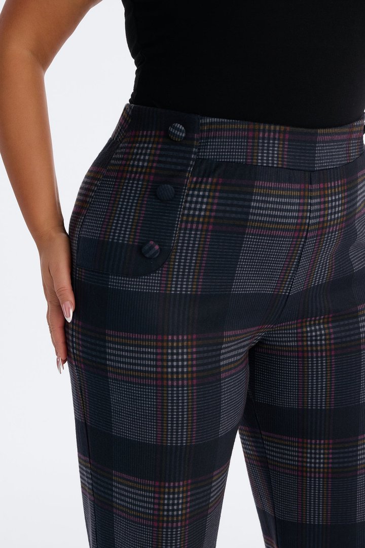 Tall Feeling Preppy Wide Leg Pant - Navy/combo