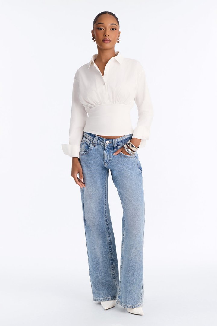 Quiet Crush Button Up Blouse - White
