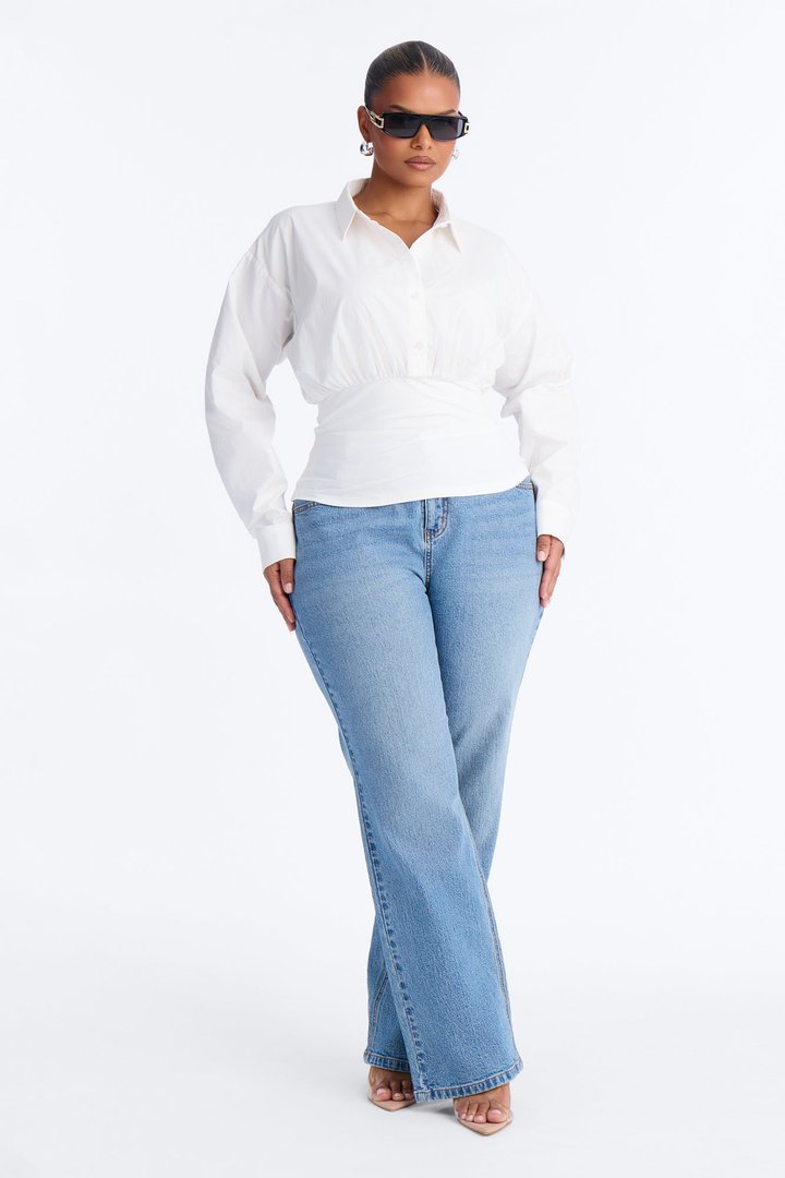 Quiet Crush Button Up Blouse - White