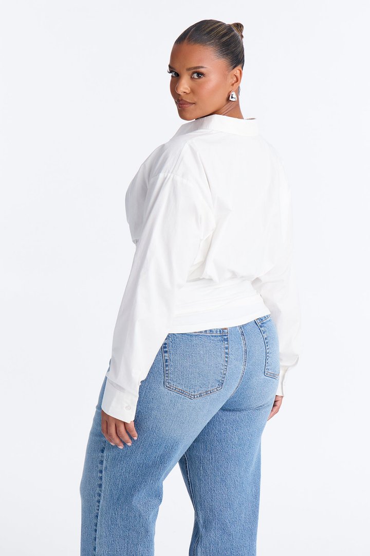 Quiet Crush Button Up Blouse - White