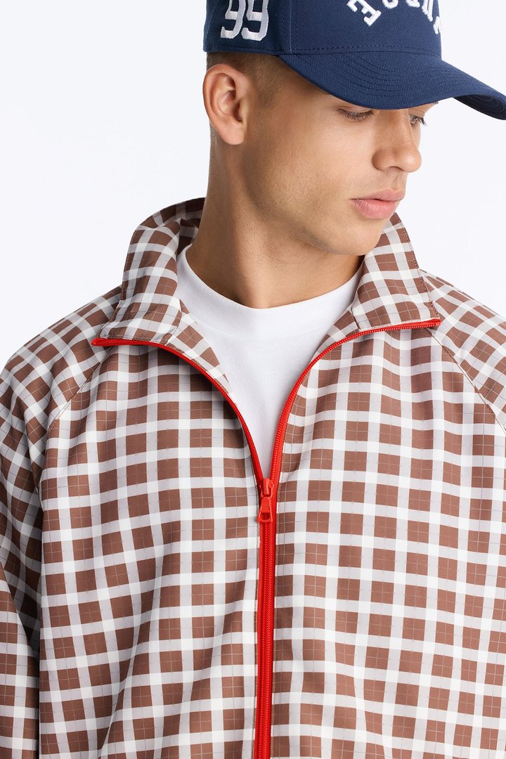 Relaxed Players Club Track Jacket - Brown/combo