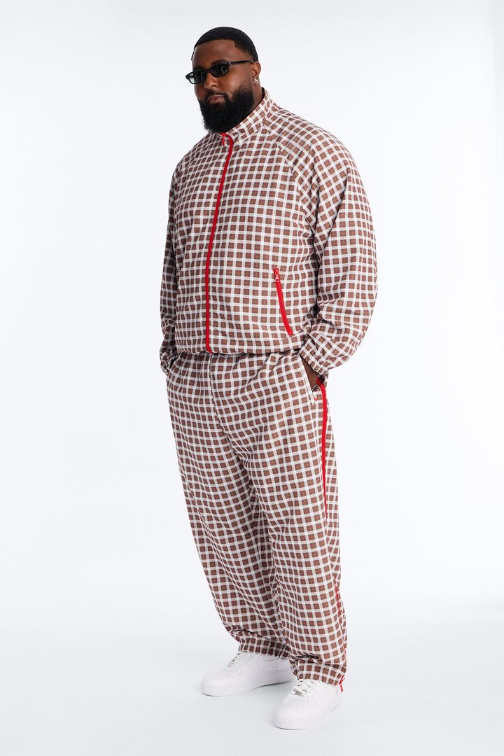 Relaxed Players Club Track Jacket - Brown/combo