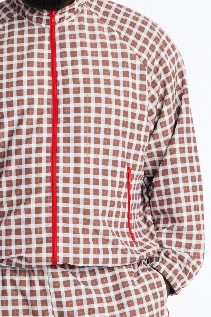 Relaxed Players Club Track Jacket - Brown/combo
