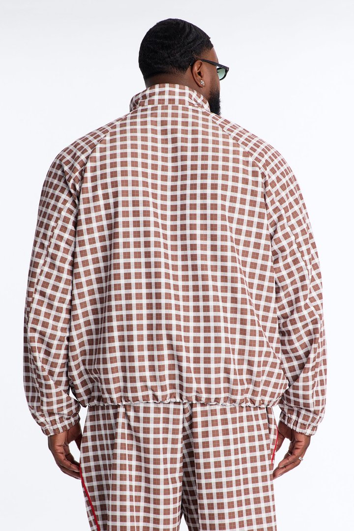 Relaxed Players Club Track Jacket - Brown/combo