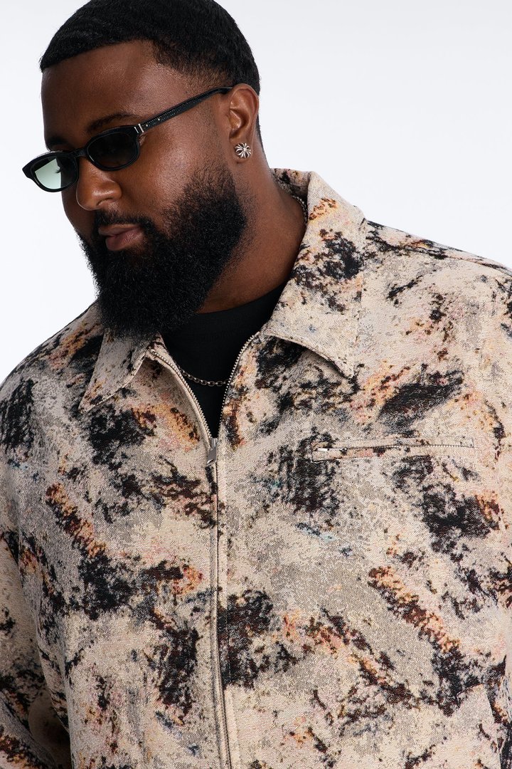 Savannah Tapestry Work Jacket - Brown/combo