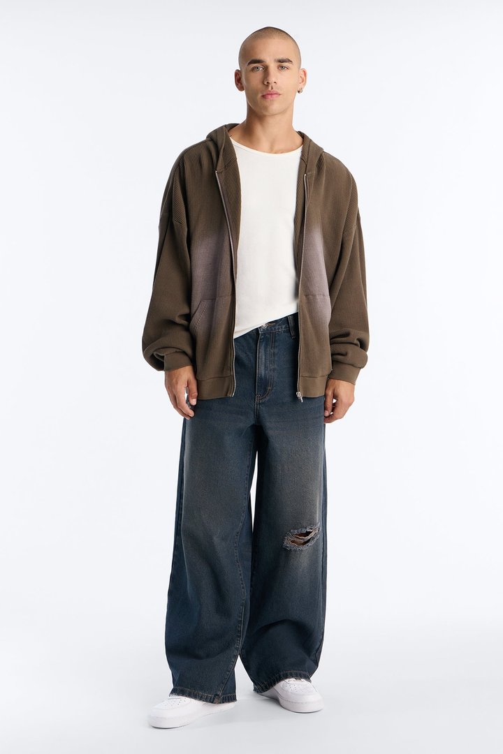 Baggy Edinburgh Distressed Jeans - Dark Wash