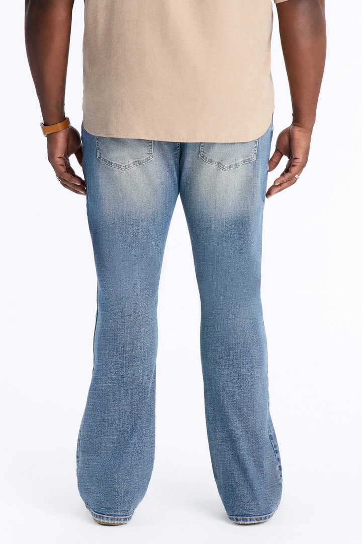 Stacked Slim Flare Matador Jean - VintageBlueWash