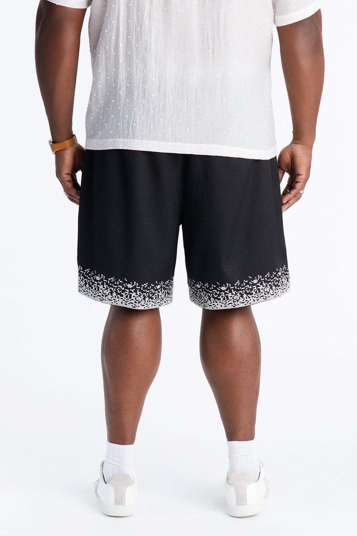Relaxed Cascade Embroidered Short - Black/combo