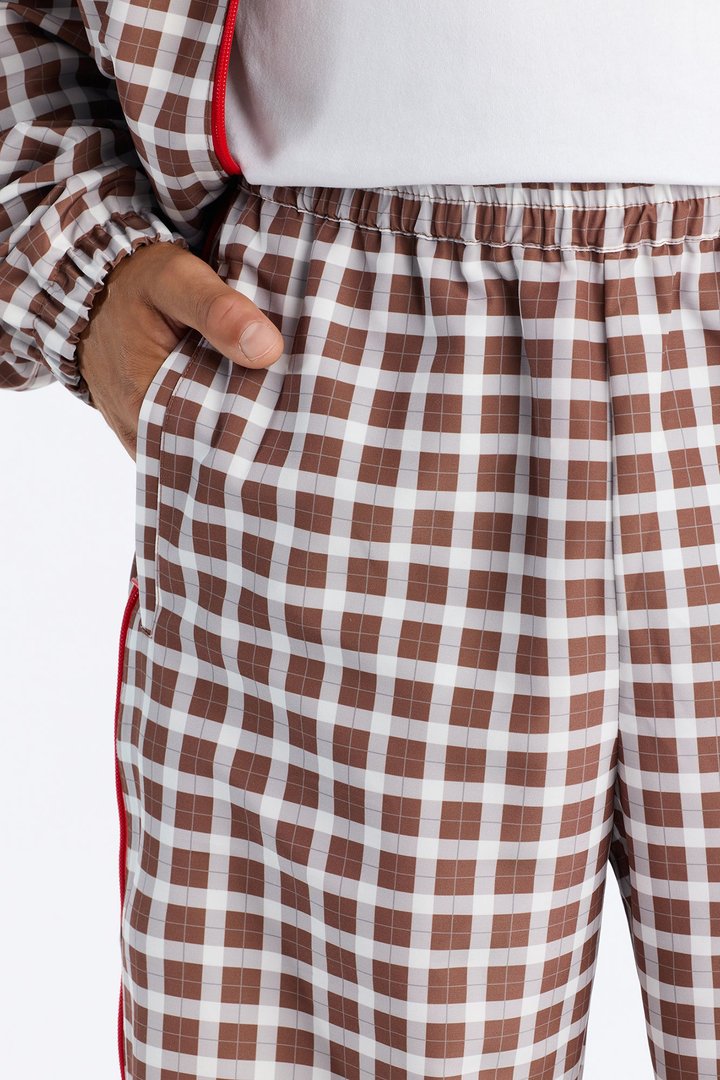 Baggy Players Club Side Zip Pant - Brown/combo