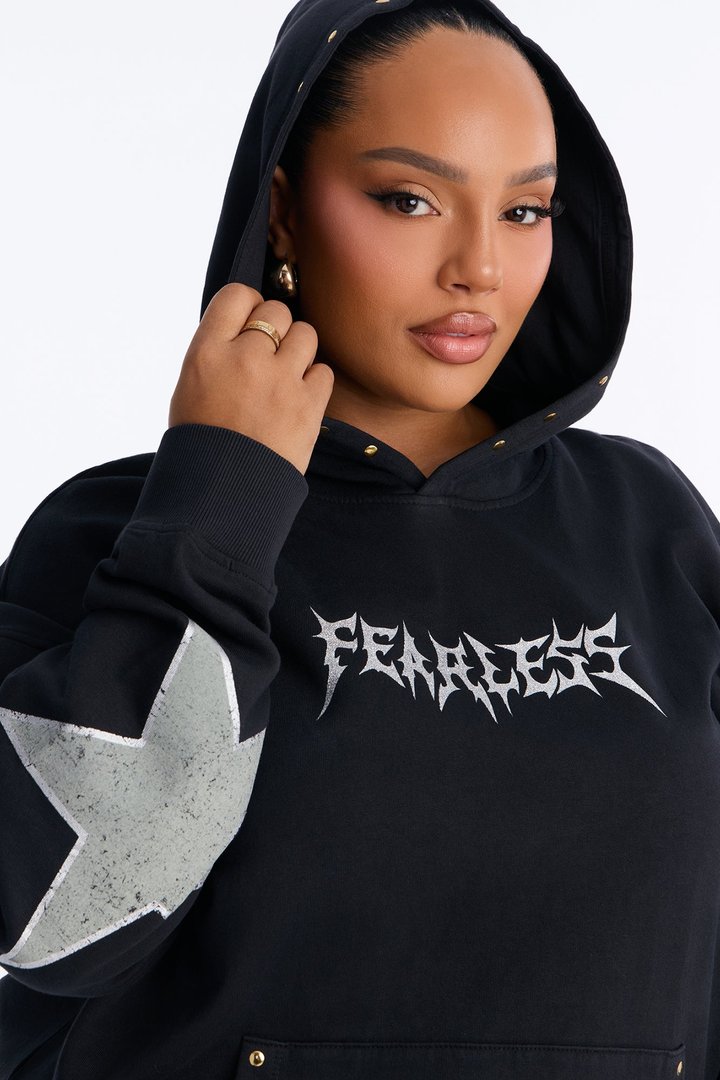 Fearless Fleece Hoodie Pant Set - Black