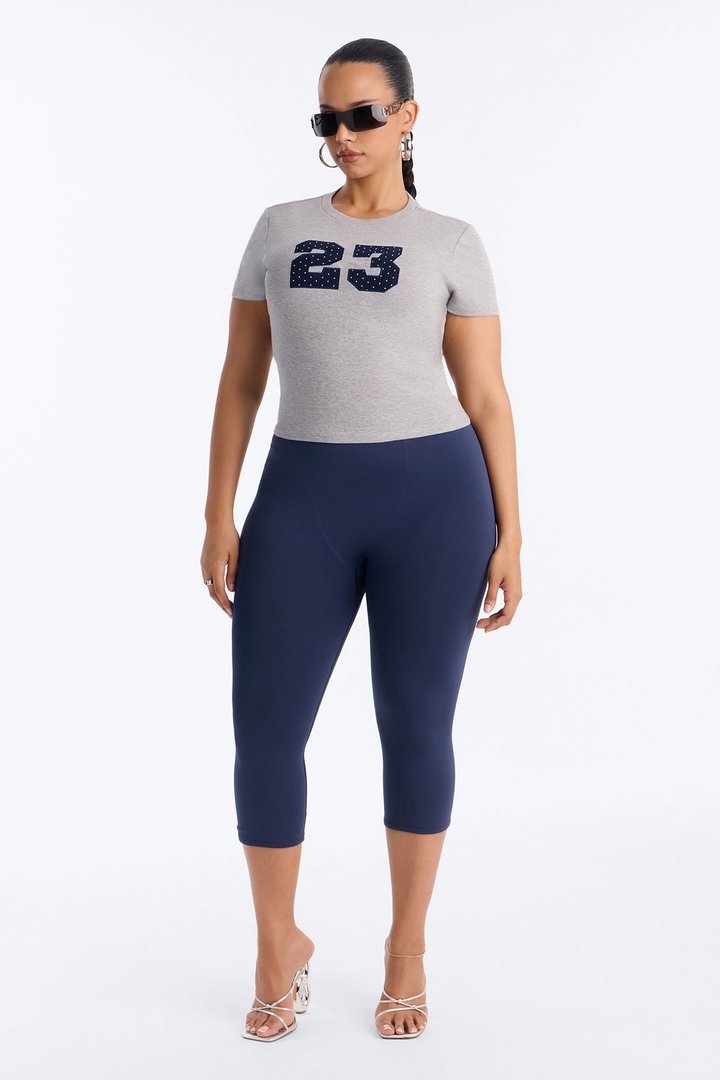 23 And Sporty Polka Dot Tee - Grey