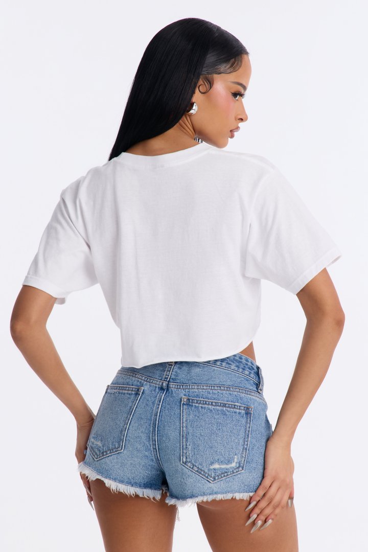America's Sweetheart Forever Cropped Tee - White