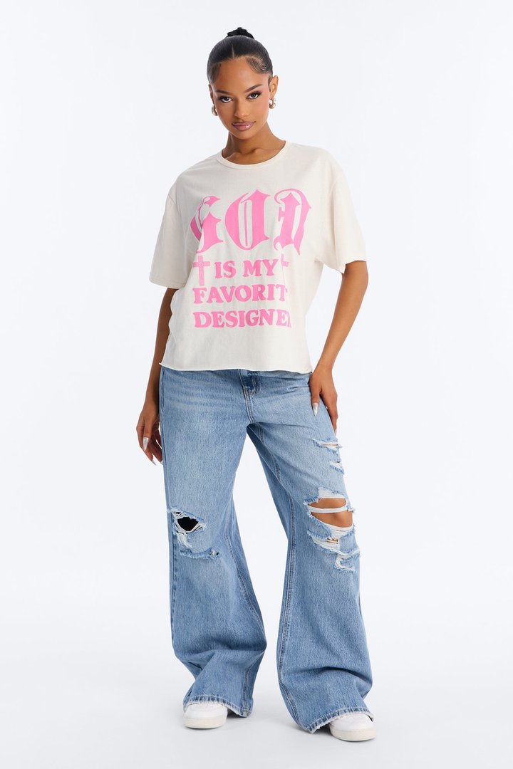 God Is My Favorite Designer Tee - Off White