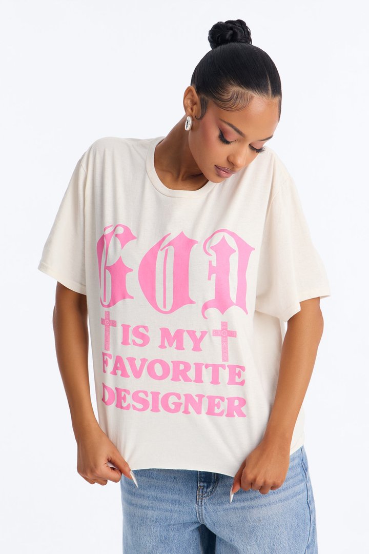 God Is My Favorite Designer Tee - Off White
