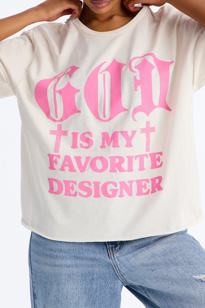 God Is My Favorite Designer Tee - Off White