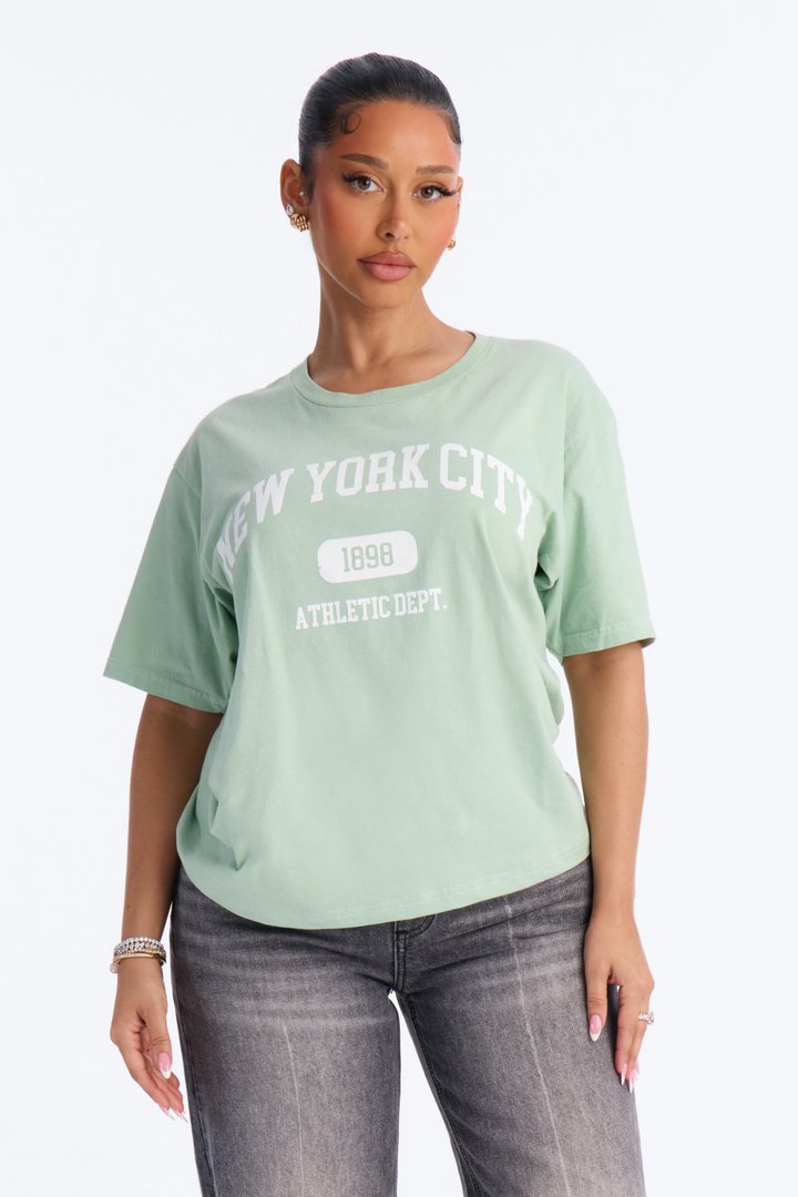 NYC 1898 Classic Washed T-Shirt - Sage