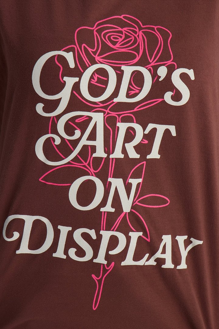 God's Art Washed T-Shirt - Chocolate