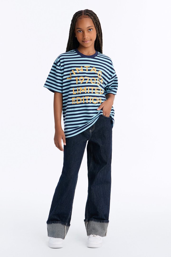 Mini Vintage Limited Edition Striped Tee - Blue