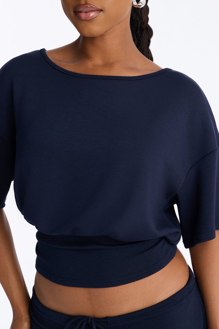 All I Ever Wanted Scuba Pant Set - Navy