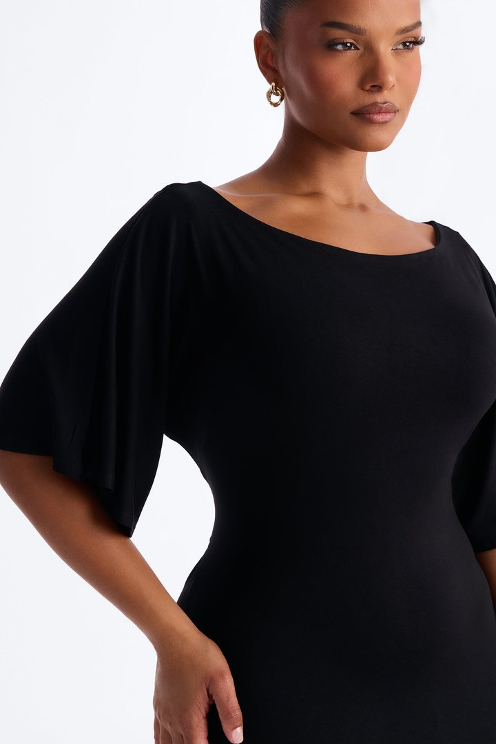 Kennedy Tie Waist Maxi Dress - Black