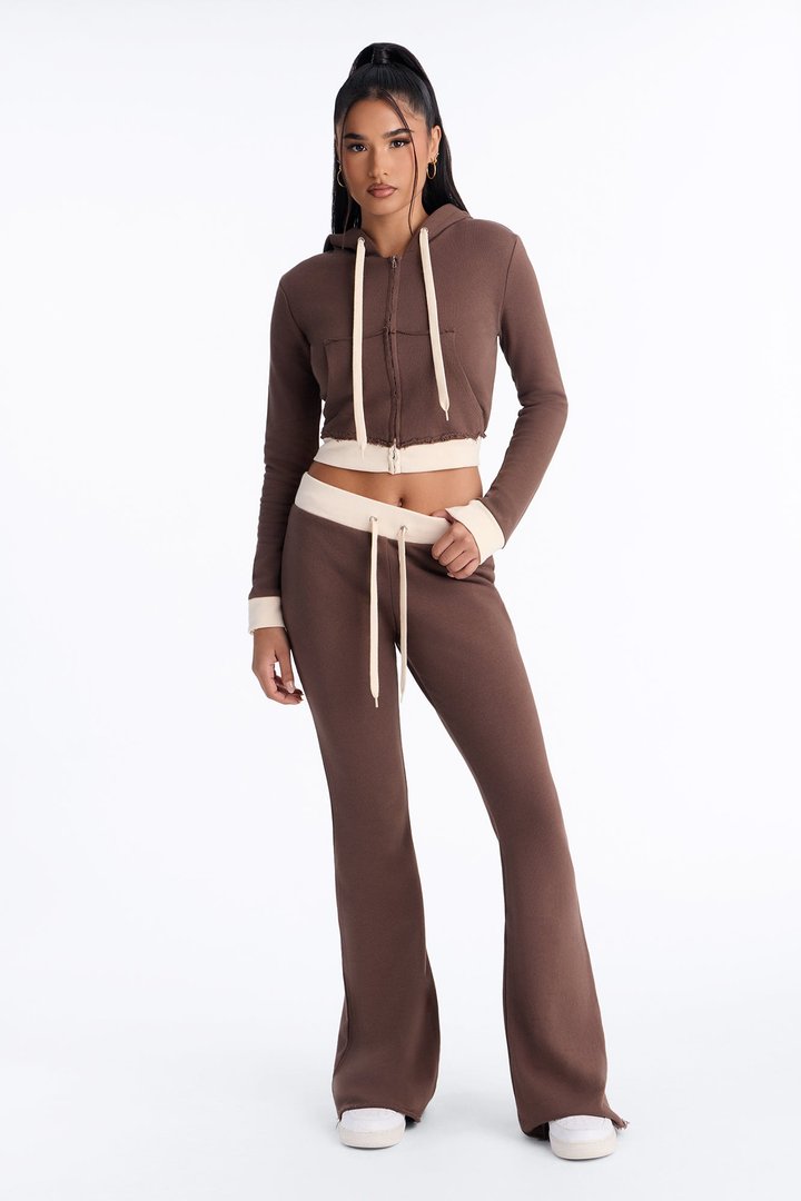 Keeping Up With Me Pant Set - Chocolate