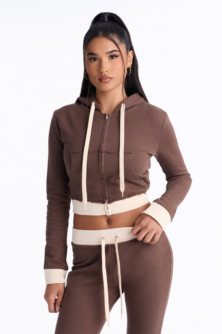 Keeping Up With Me Pant Set - Chocolate