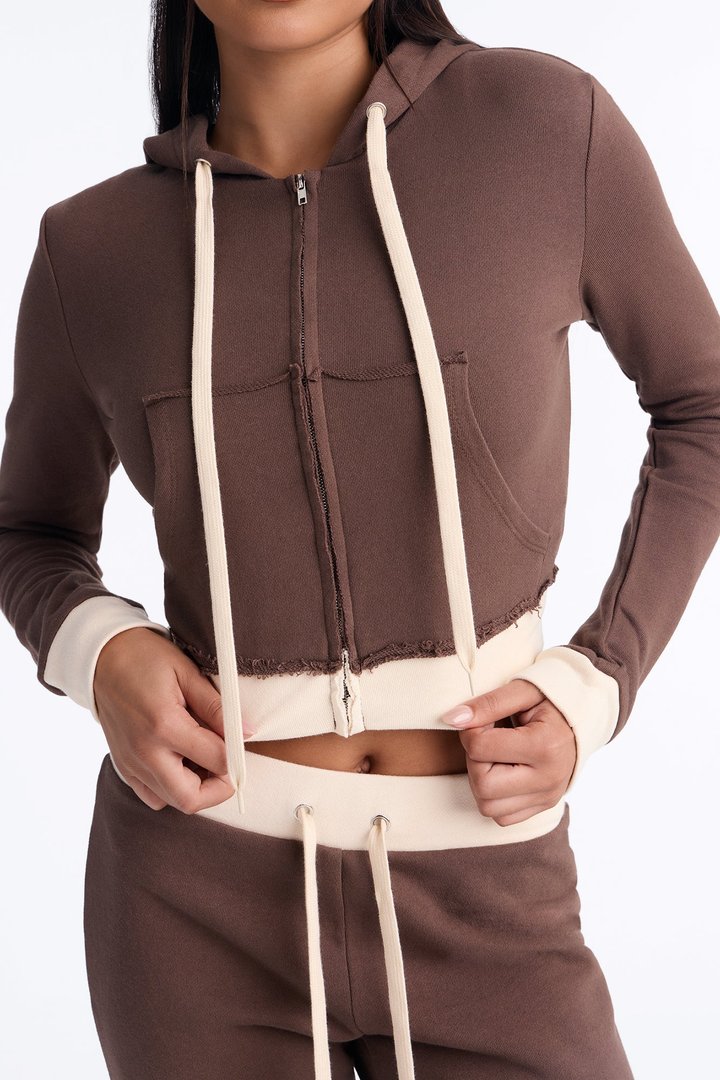 Keeping Up With Me Pant Set - Chocolate