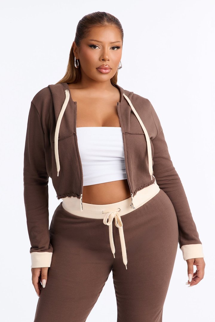 Keeping Up With Me Pant Set - Chocolate
