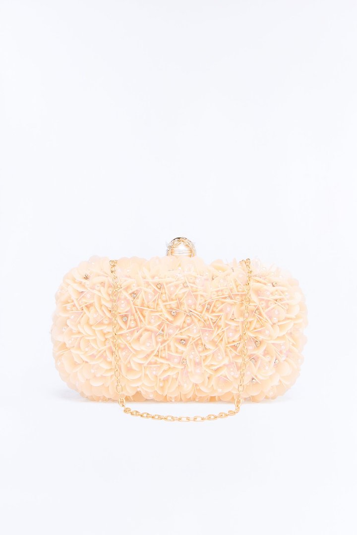 Sparkling Petals Sequin Clutch - Pink