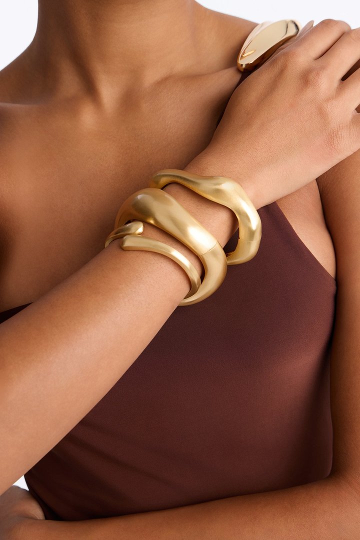 Back Again 3 Piece Bracelet Set - Antique Gold