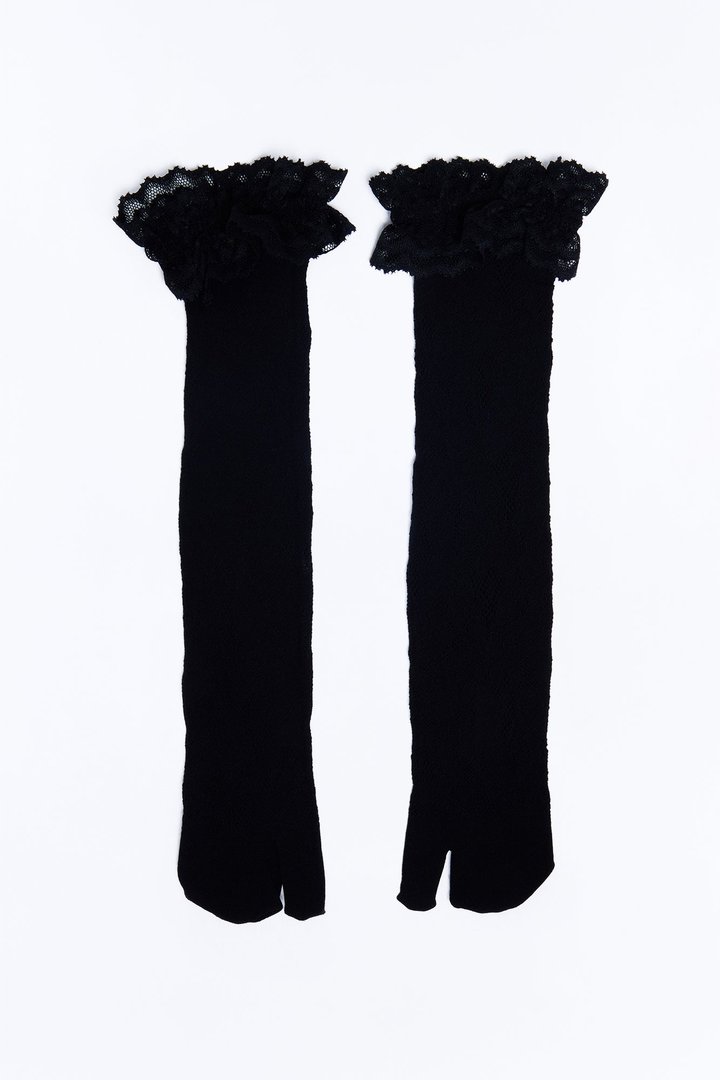 Tabi Lace Socks - Black