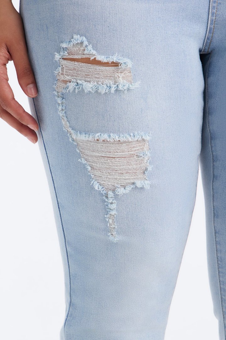 Tall Dakota Ripped High Rise Stretch Skinny Jeans - Light Wash